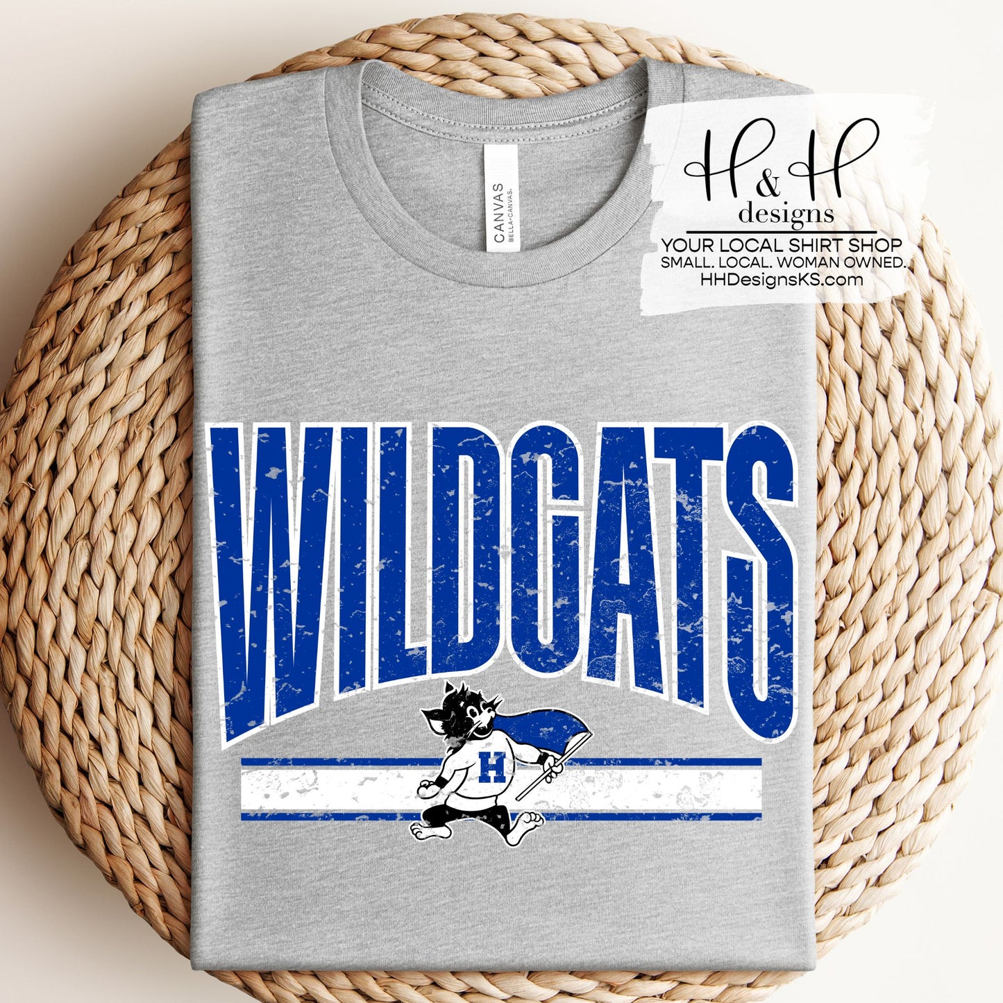 Holton Wildcats Distressed Warp