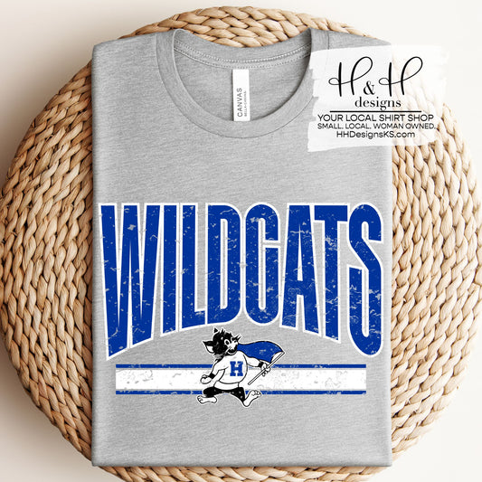 Holton Wildcats Distressed Warp
