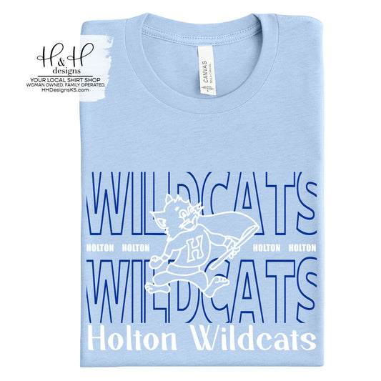 Holton Wildcats Hallow Outline ~ HH190