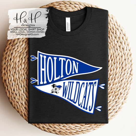 Holton Wildcats Mascot Pennant Stack ~ HH159