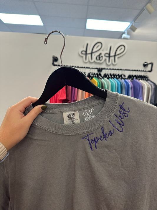 Topeka West Collar Embroidery
