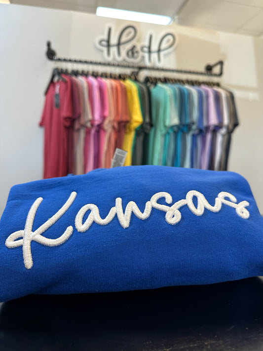 Kansas 3D Script Embroidery