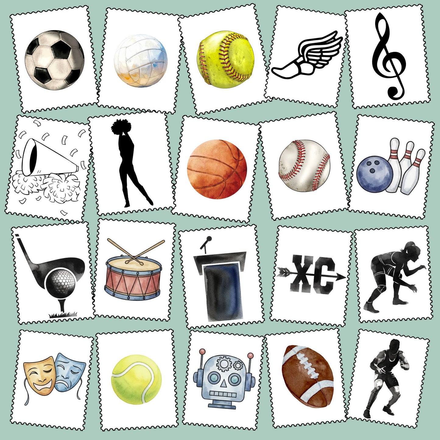 Robinson Ravens Stamps and Bows ~ Customize with Sport ~ HH400
