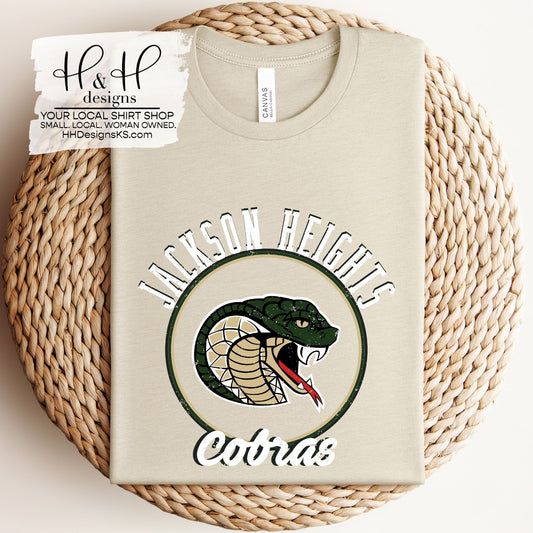 Jackson Heights Cobras Distressed Round ~ HH152