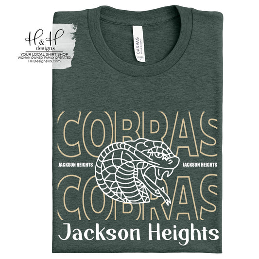 Jackson Heights Cobras Gold Hallow Outline ~ HH187