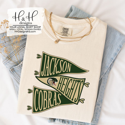 Jackson Heights Cobras Mascot Pennant Stack ~ HH160