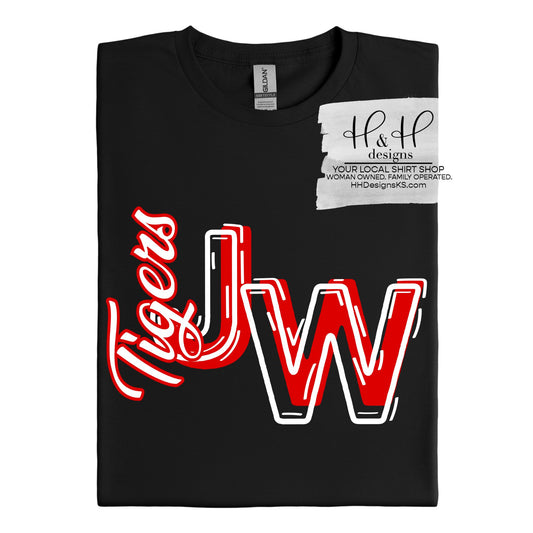 Jeff West Tigers Sketch Initials ~ HH8264