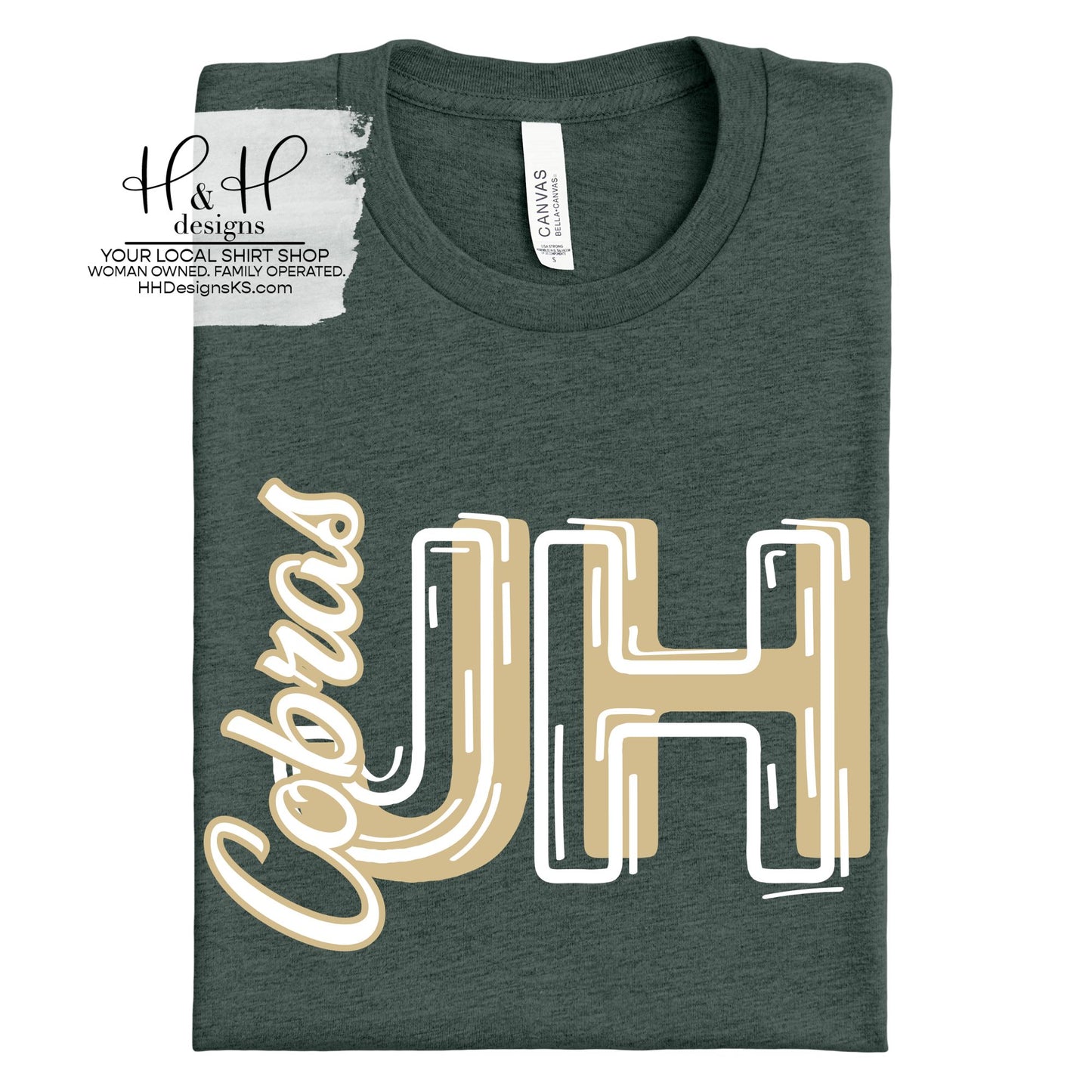 Jackson Heights Cobras Sketch Initials ~ HH825