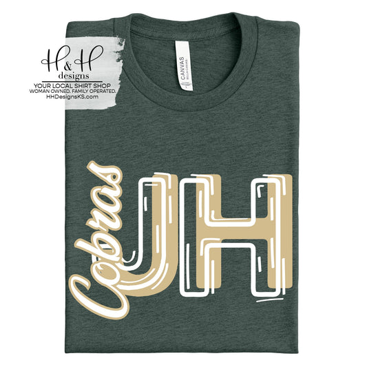 Jackson Heights Cobras Sketch Initials ~ HH825