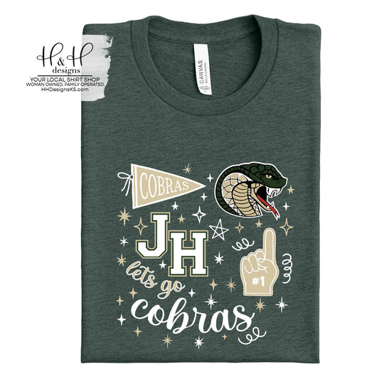 Jackson Heights Cobras Tan Game Day Spirit ~ HH236