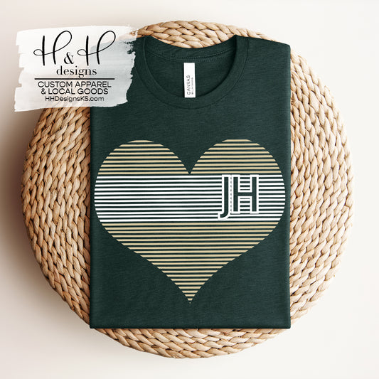 Jackson Heights Lined Heart ~ Jackson Heights Cobras
