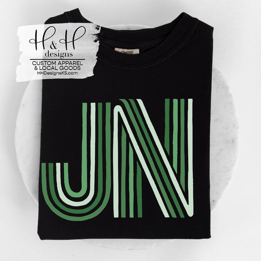 Jeff North Lined Initials