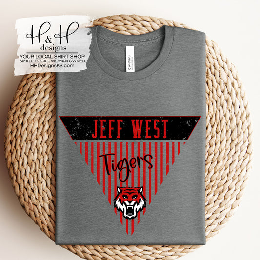 Jeff West Striped Pennants ~ HH123