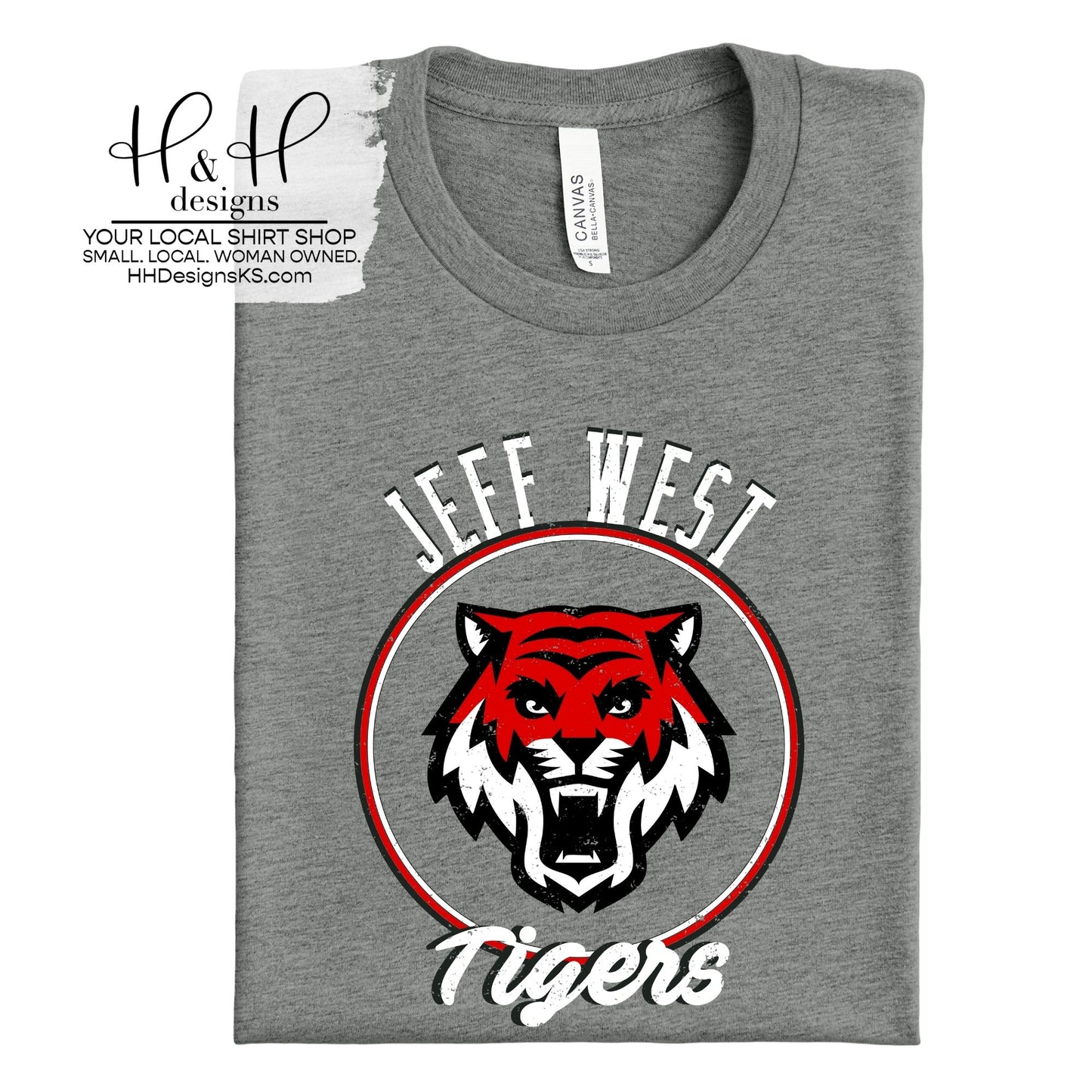 Jeff West Tigers Distressed Round ~ HH151
