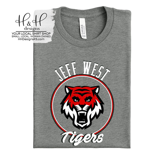 Jeff West Tigers Distressed Round ~ HH151