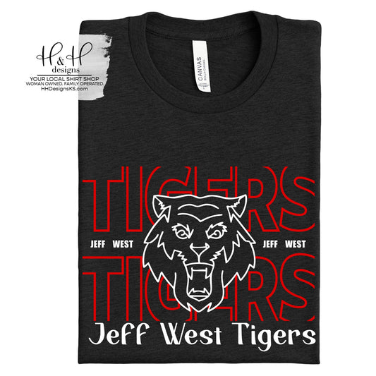 Jeff West Tigers Hallow Outline ~ HH195