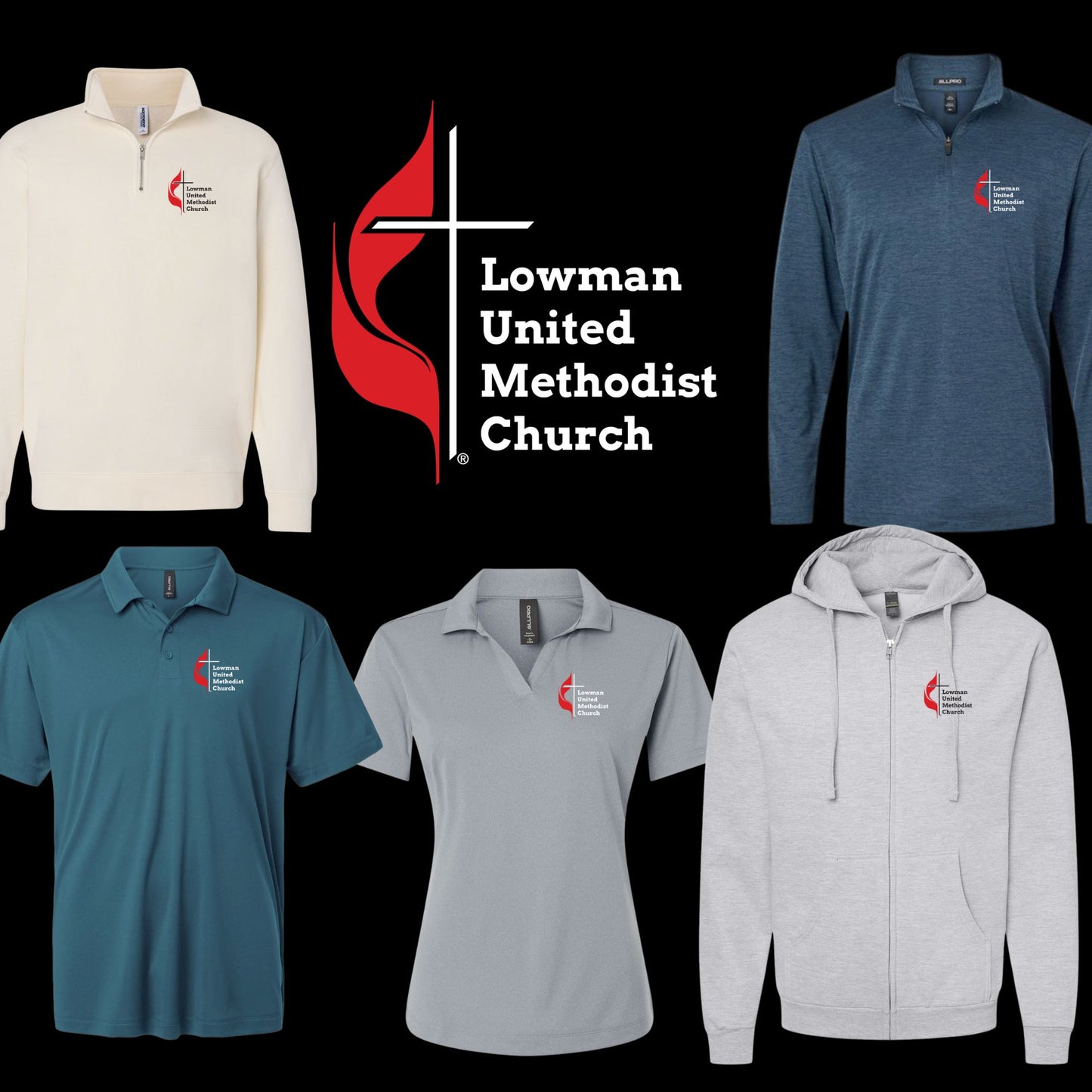Lowman United Methodist Church ~ D3 ~ Zip and Button Items