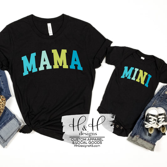 Mama Color Block - Blue Green