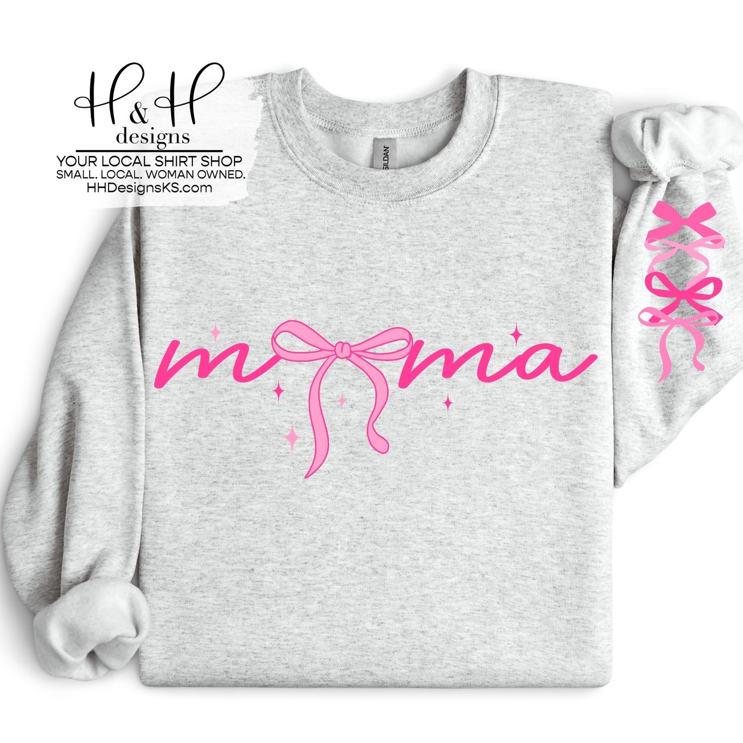 Mama Pink Sparkle Bow ~ HH2016