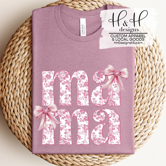 Mama Pink Victorian Floral