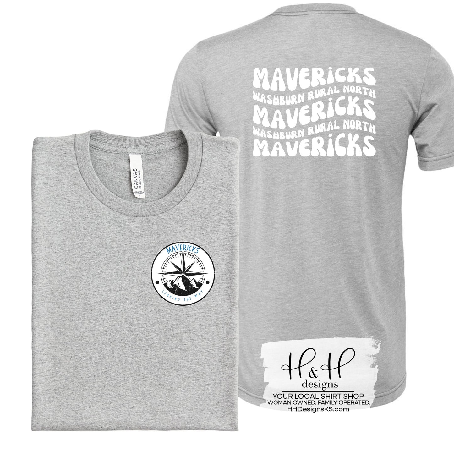 Mavericks Retro Wavy with Pocket Mascot ~ WRN Mavericks Fundraiser ~ HH790