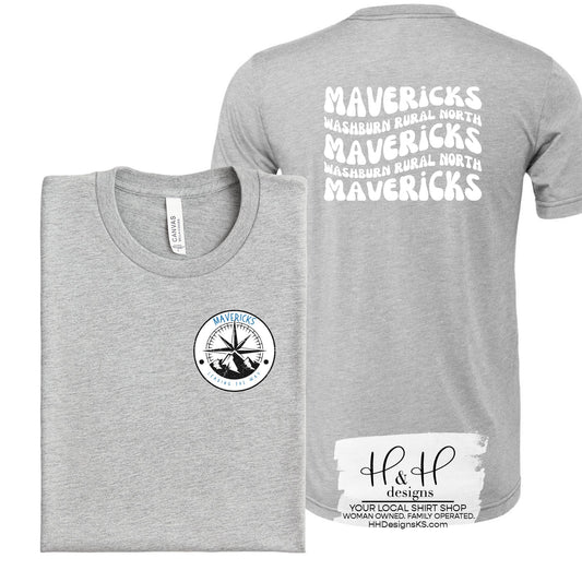 Mavericks Retro Wavy with Pocket Mascot ~ WRN Mavericks Fundraiser ~ HH790