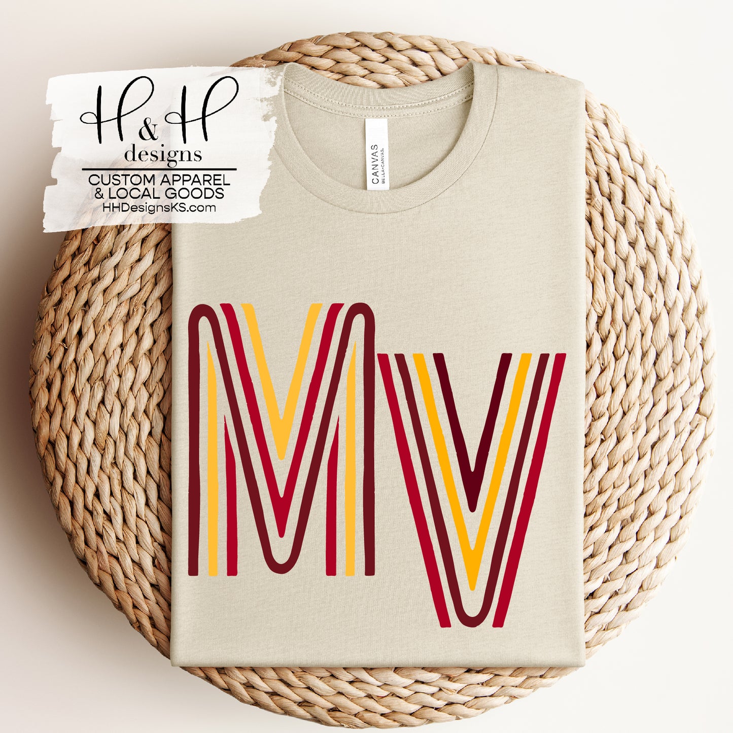 Mission Valley Lined Initials