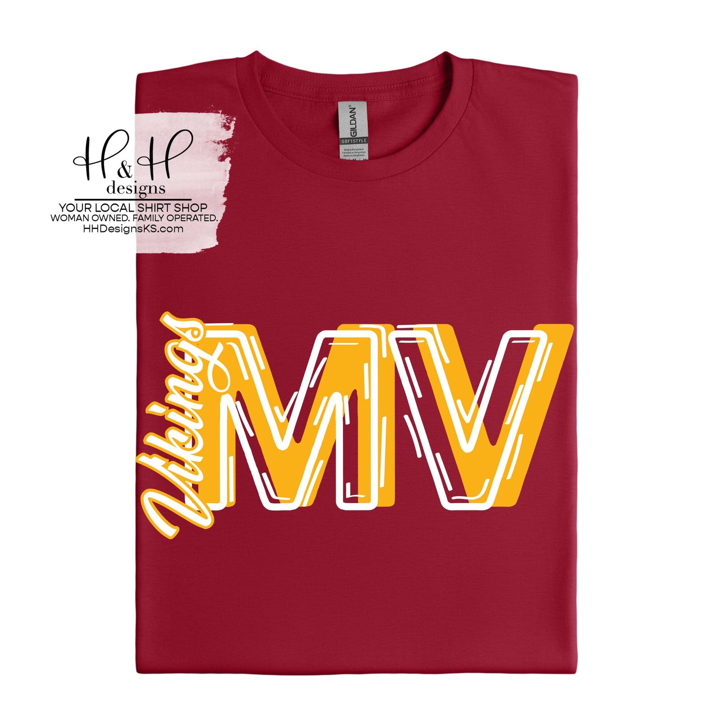 Mission Valley Vikings Sketch Initials ~ HH827