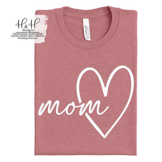 Mom Hallow Script Heart ~ HH197