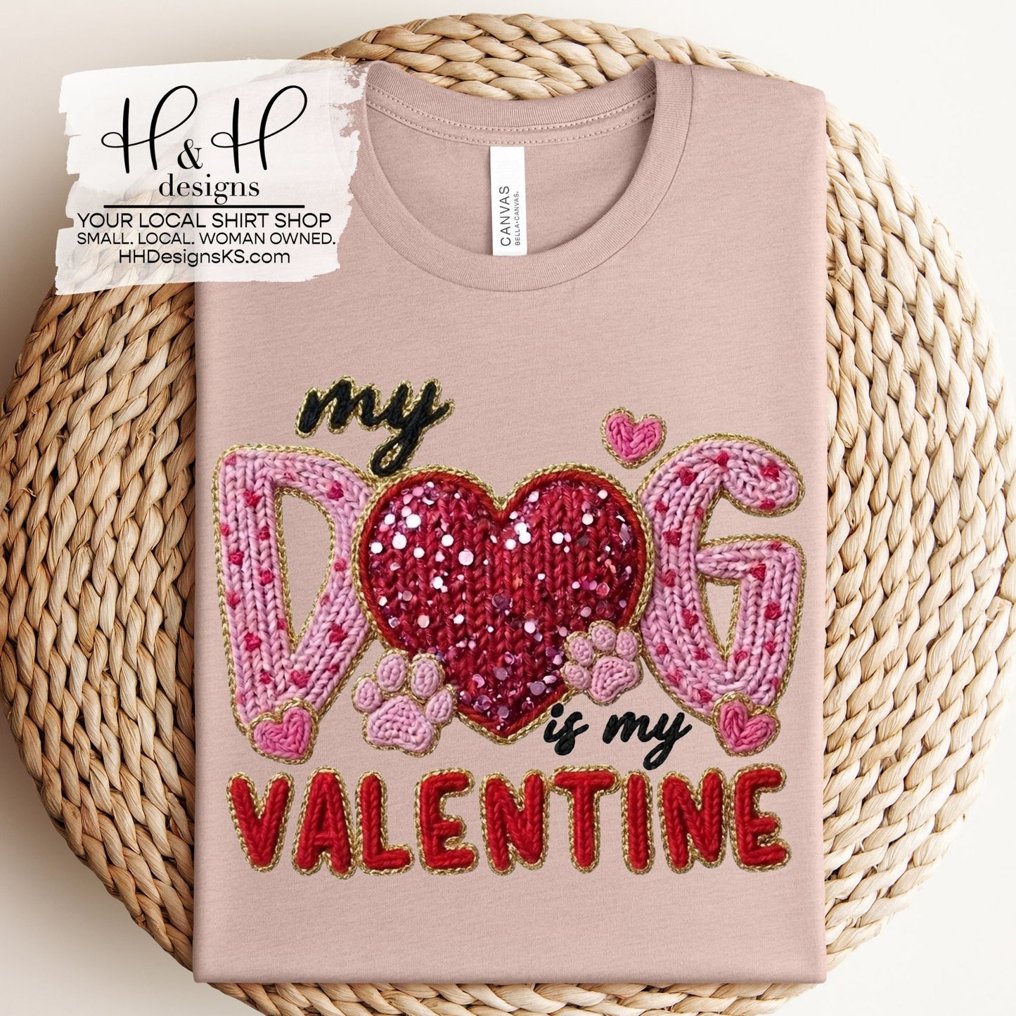 My dog is my valentine faux yarn ~ HH2005