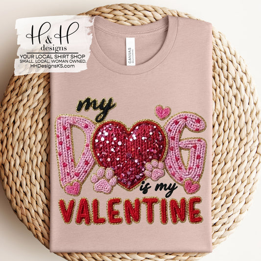 My dog is my valentine faux yarn ~ HH2005