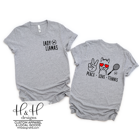 Peace Love Tennis - Lady Llamas Tennis