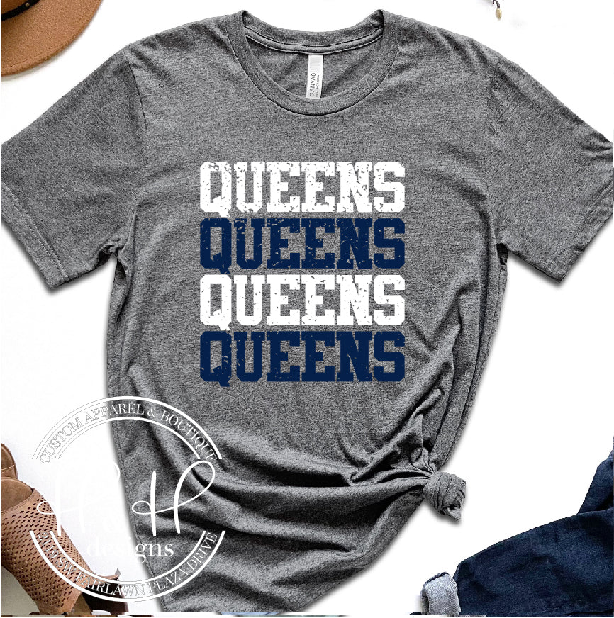 Queens Distressed Stack - Topeka Queens Softball
