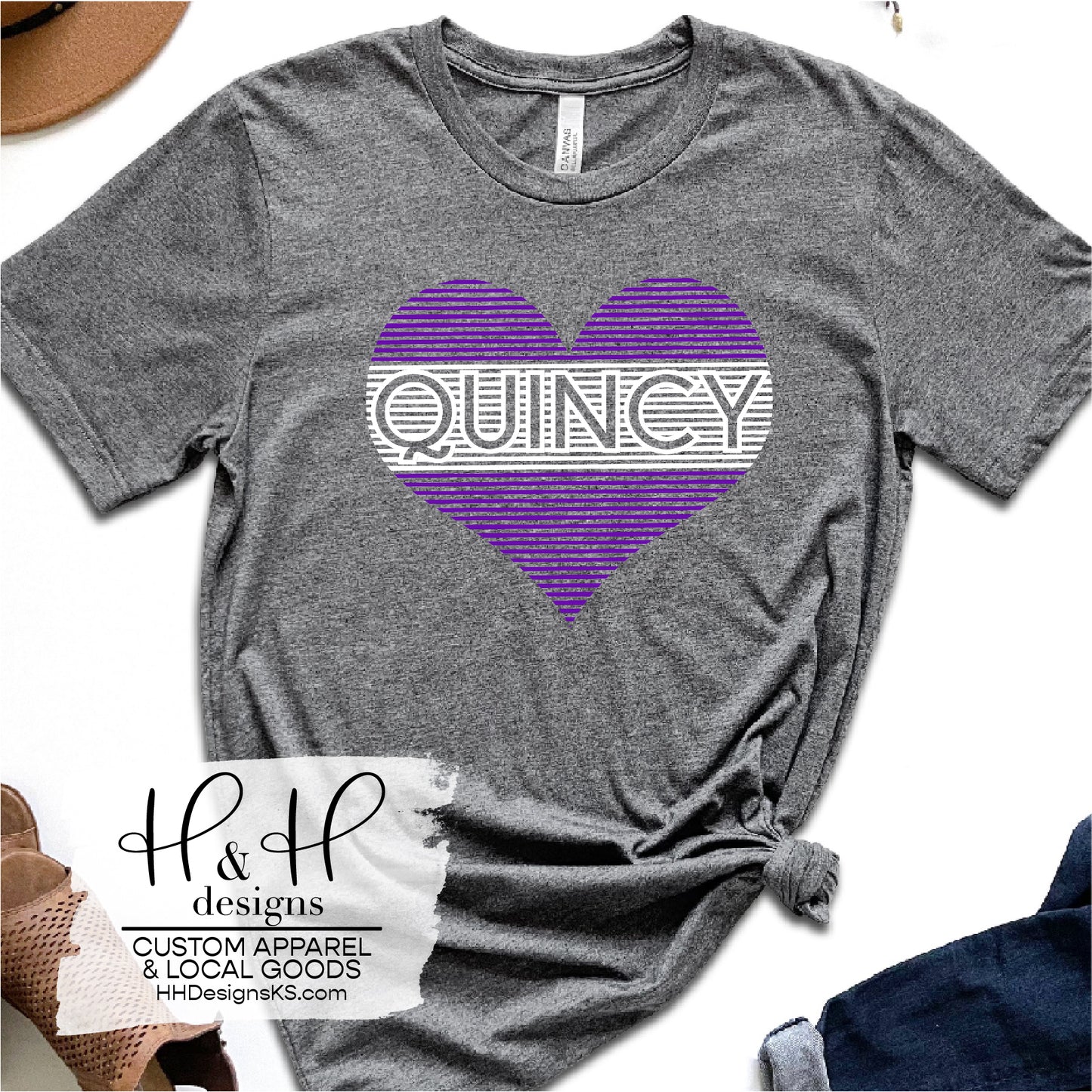 Quincy Lined Heart