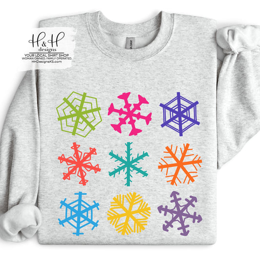Rainbow Snowflakes