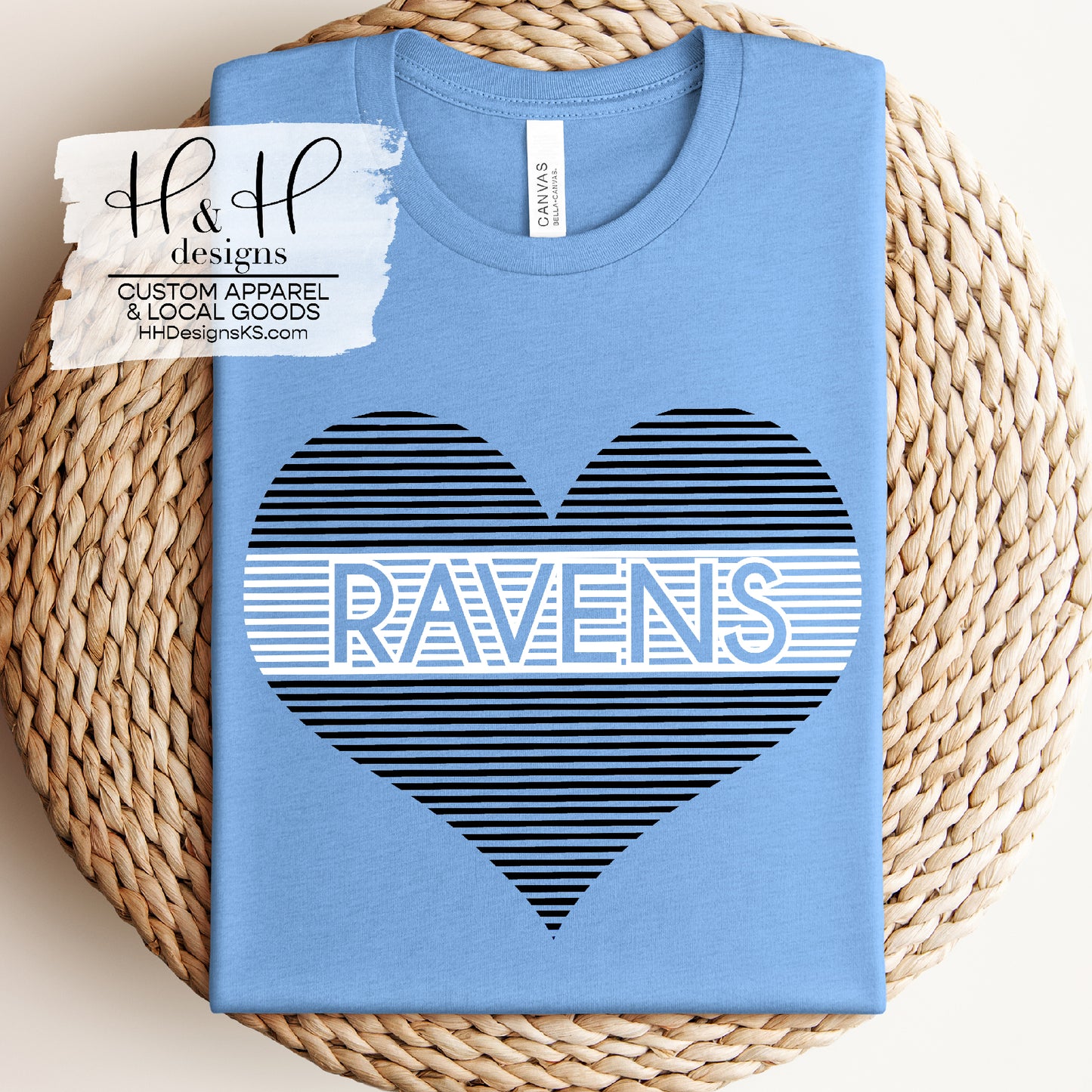 Ravens Lined Heart ~ HH773