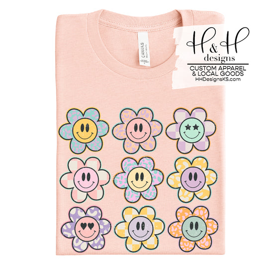Retro Floral Smileys