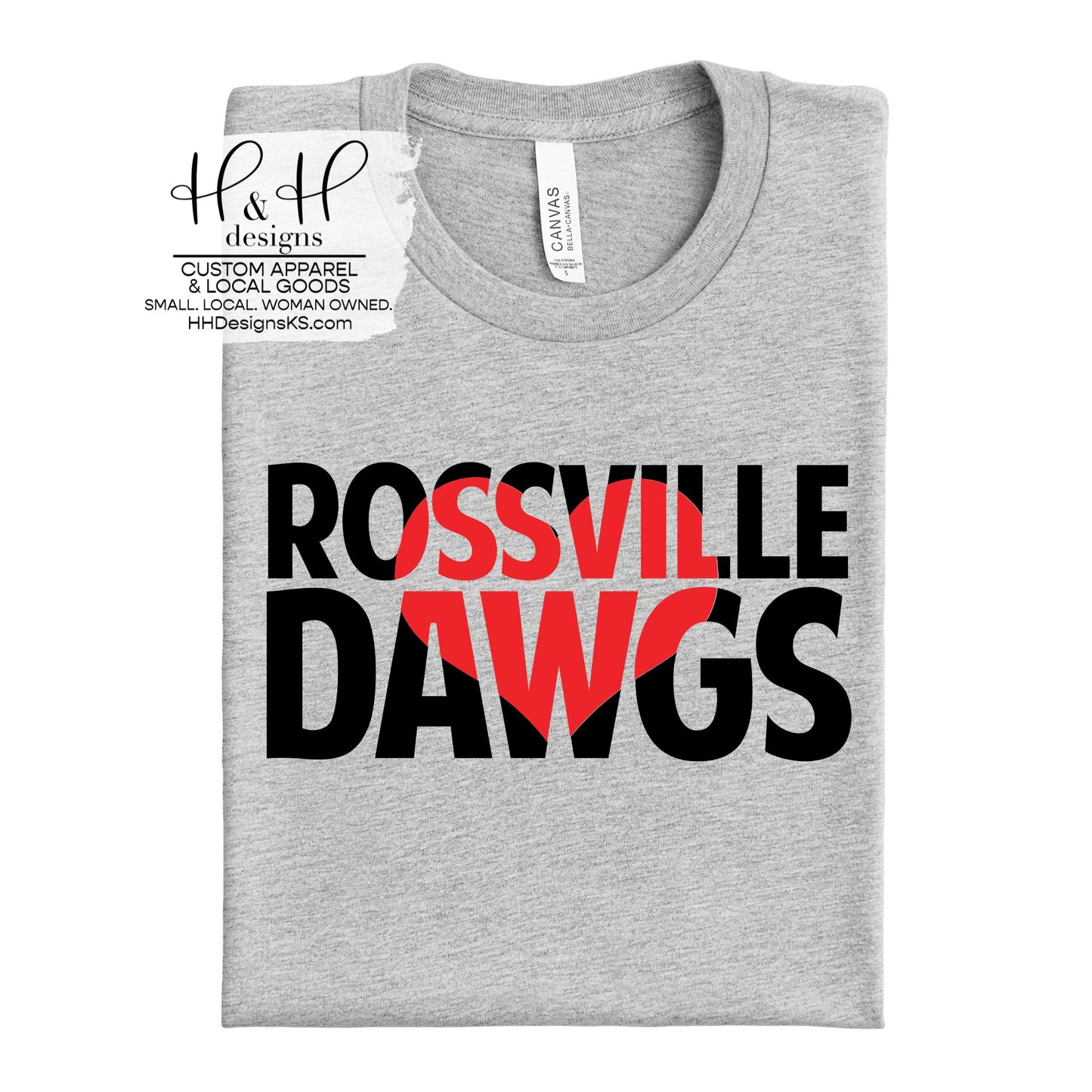 Rossville Dawgs Knockout Heart