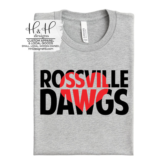 Rossville Dawgs Knockout Heart