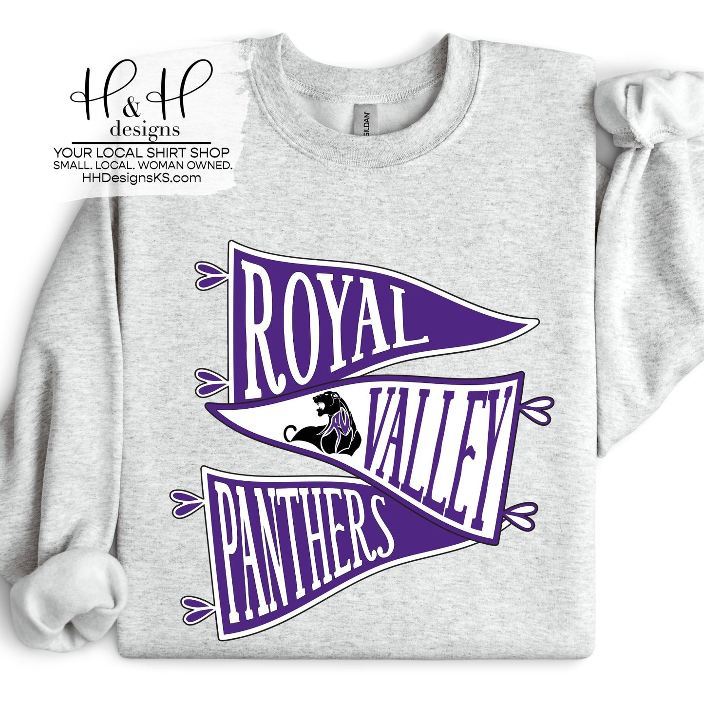 Royal Valley Panthers Mascot Pennant Stack ~ HH165