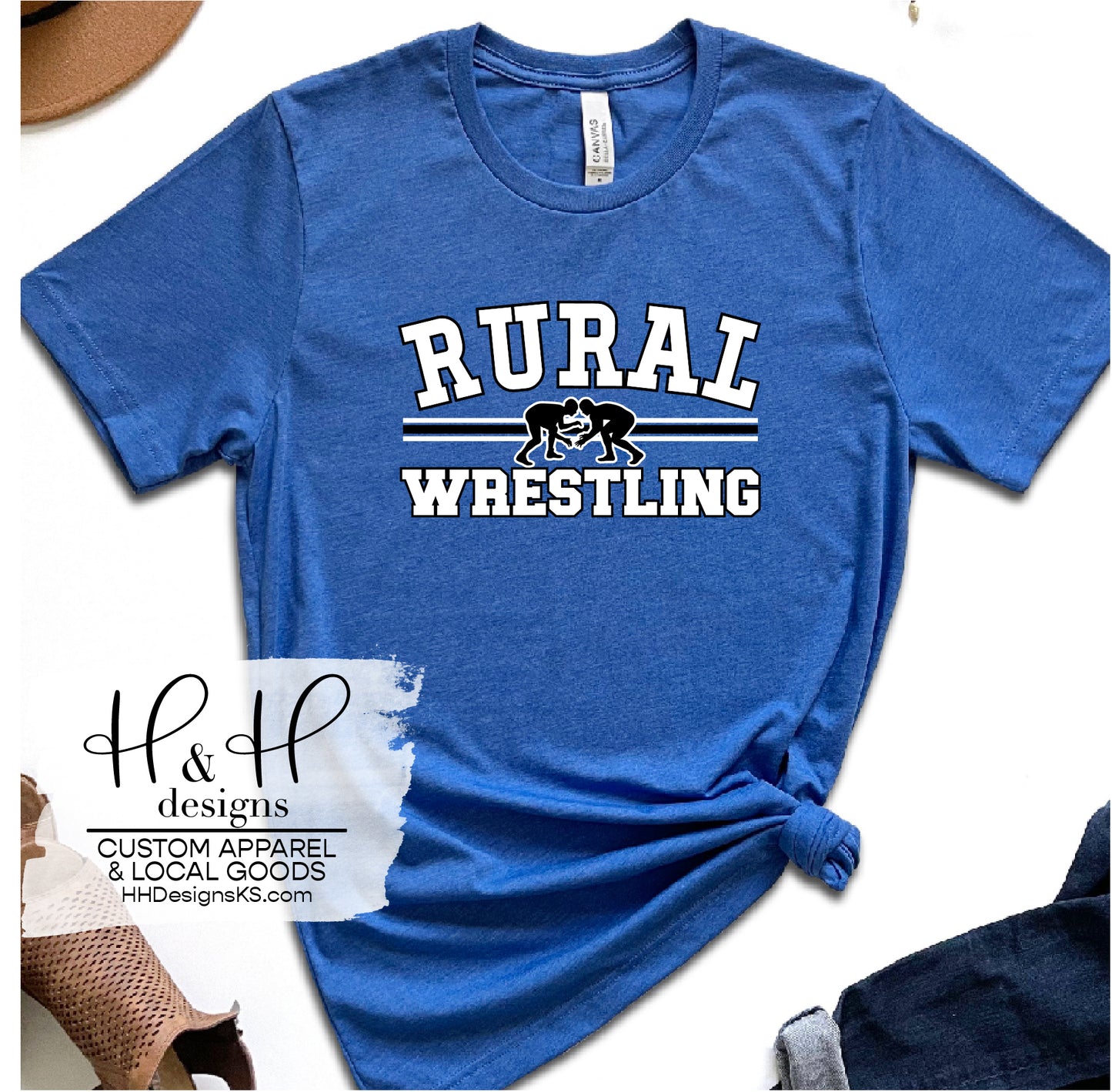 Rural Wrestling Mock Patch Triple Line