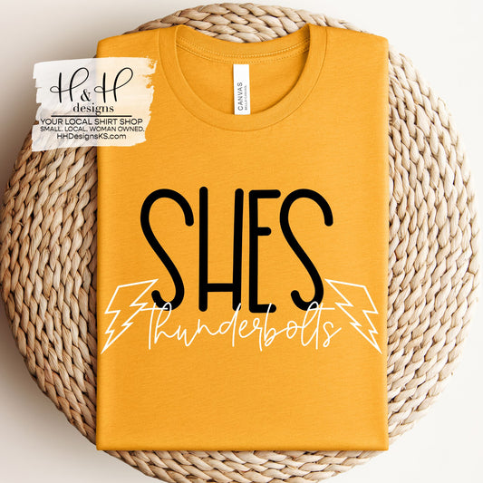 SHES Thunderbolts Block Script ~ Shawnee Heights Elementary PTO 2025