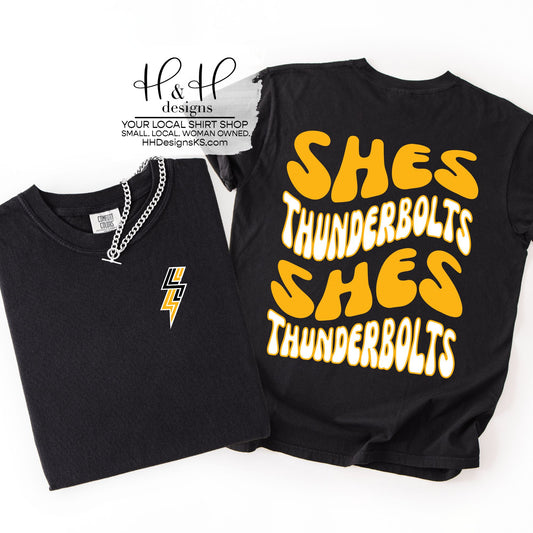 SHES Thunderbolts Retro Wavy with Pocket Mascot