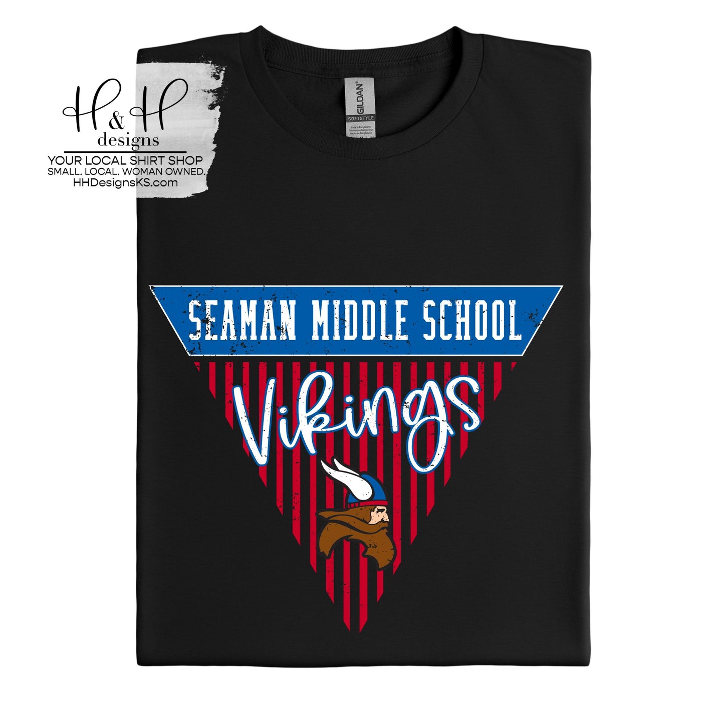 Seaman Middle School Vikings~ All Teams Striped Pennant - SMS Teams ~ HH702