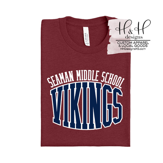 Seaman Middle School Vikings Curved ~ Seaman Middle School PTO Fundraiser