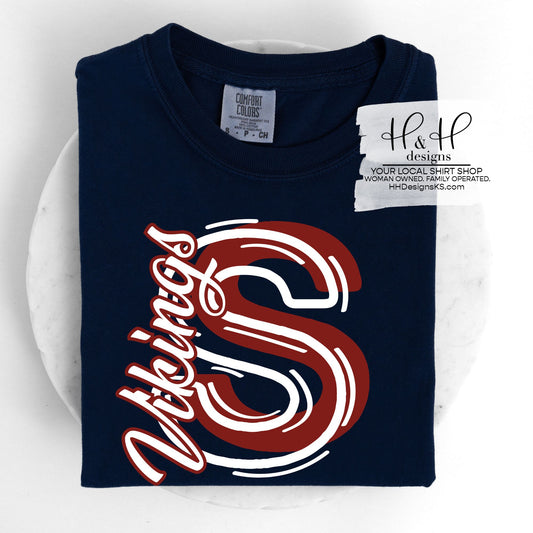 Seaman Vikings Sketch Initials ~ HH814