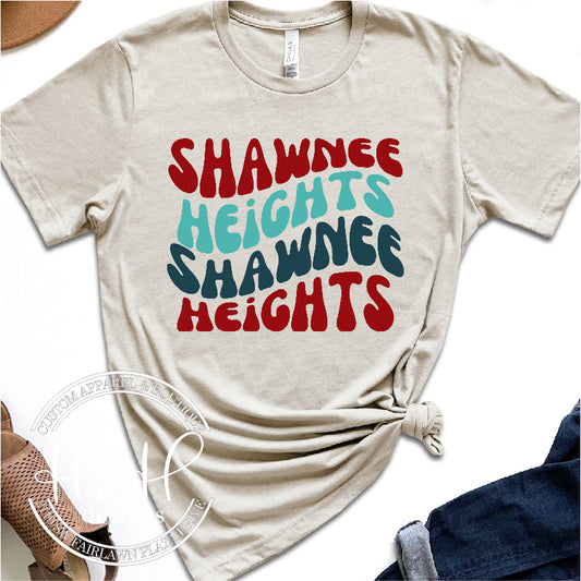 Shawnee Heights Retro Wavy