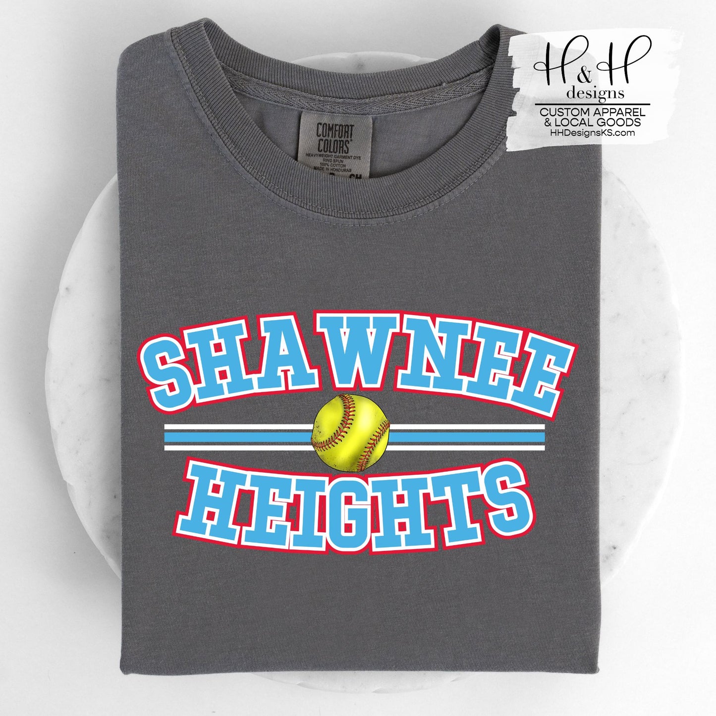 Shawnee Heights SOFTBALL Mock Patch Triple Line