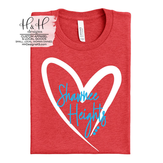 Shawnee Heights Sketch Heart