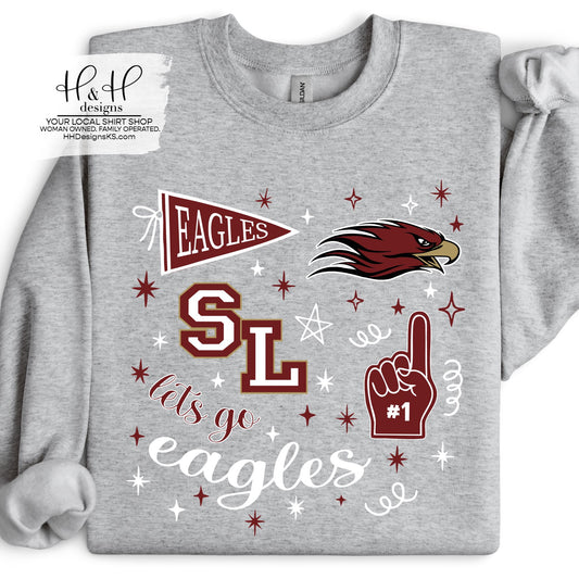 Silver Lake Eagles Maroon Game Day Spirit ~ HH233 ~ Customize for your sport or club!